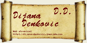 Dijana Denković vizit kartica